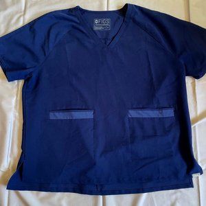 Women's FIGS Navy Scrub Top